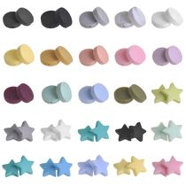 10Pcs Food Grade Nursing Chew Teething Beads Round Five-poin