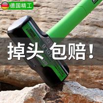 German precision hammer octagonal hammer steel large hand hammer heavy-duty explosion-proof one-piece solid hammer wall-breaking artifact construction site