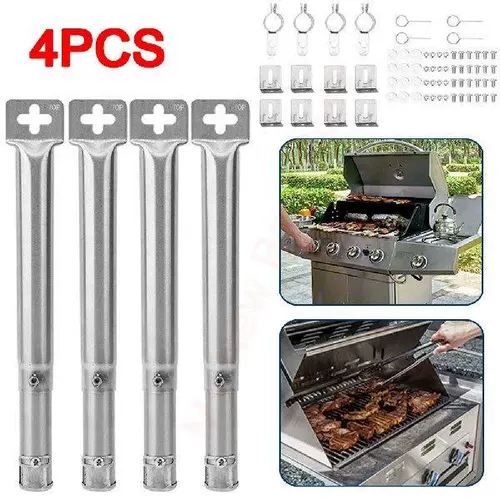 4PCS Universal Grill Tube Регулируемая 25 мм нержавеющая сталь.