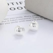 Yunchaoxuan S925 silver fashionable Japanese and Korean large circle scallop pattern personality trend cool style versatile earrings and earrings