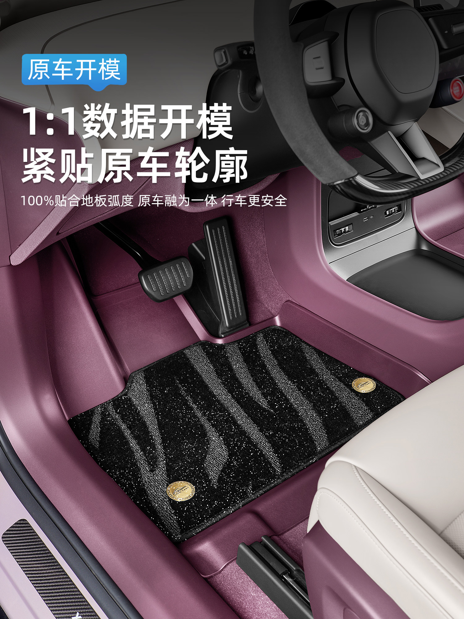 Suitable for Xiaomi Yu7 Car Floor Mats, Tpe Full Surround Starry Sky Carpet, Waterproof Trunk Mat, Car Interior Accessories