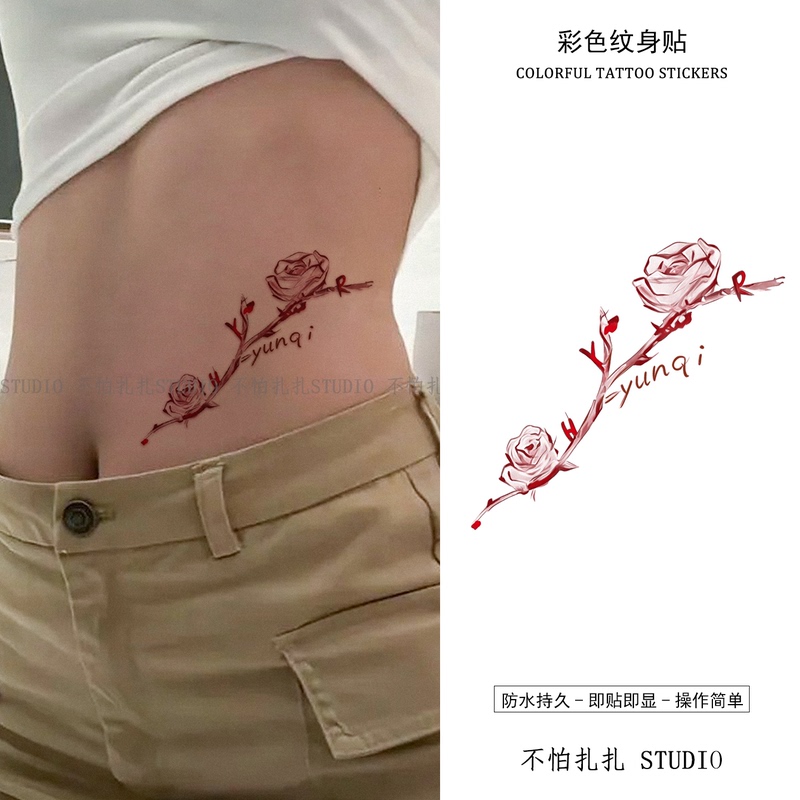 Popular Cloud Flag Wild Rose Tattoo Stickers, Washable and Sweat-Proof, Concert Support Stickers for Women and Men, Colorful Stickers for Arms and Abdomen Popular Cloud Flag Wild Rose Tattoo Stickers, Washable and Sweat-Proof, Concert Support Stickers for Women and Men, Colorful Stickers for Arms and Abdomen