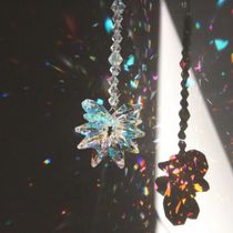 Sun Catcher Crystal Prismatic Mirror Light Cube Glass Refraction Colorful Translucent Desktop Ornament for Girls Birthday