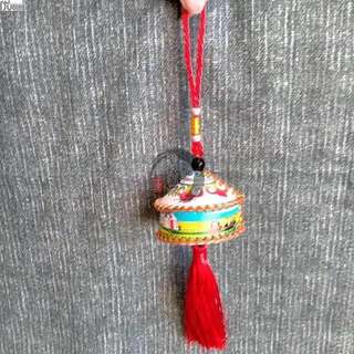 Mongolian yurt-shaped car hanging inner mongolia handicraft hanging small pendant mongolian characteristic car interior decoration supplies