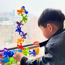 12pcs Bath Toys Pop Smiley Bear Sucker Suction Cup Games Sor