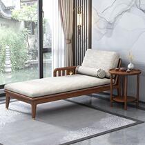 New Chinese style solid wood imperial concubine couch lazy sofa chair bedroom living room home balcony leisure single recliner