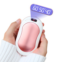 Factory direct sales temperature display usb hand warmer power bank mobile power massage flashlight warm baby