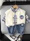 Dhwa British Co-Branded Baby Boy Autumn Clothing Set 2025 New Infant and Toddler Sweater Three-Piece Set