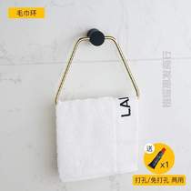 Golden hang round round round towel towel with towel free towel to light luxury copper ring*towel