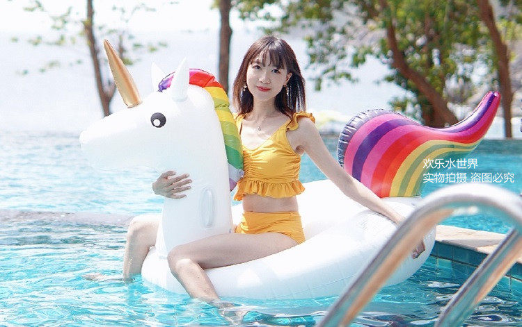 Золотой плавательный круг для взрослых, водная надувная игрушка, популярно в интернете, единорог, розовое золото, фламинго 