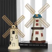 Modern simulated Dutch windmill creative ornaments home wine cabinet living room TV cabinet entrance decoration crafts furnishings