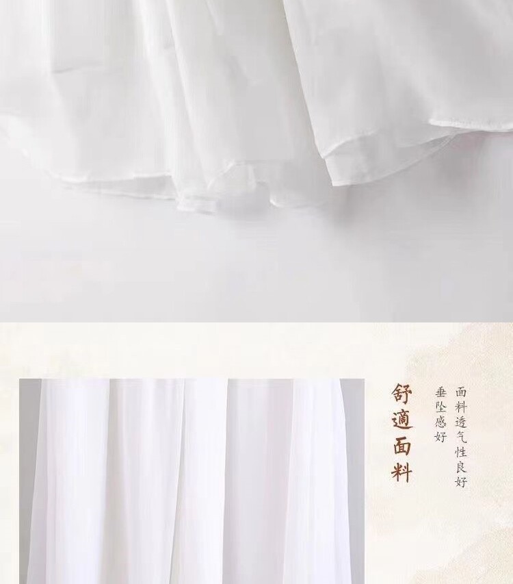 китайский костюм 马面裙内衬裤子配饰汉服搭配衬裙古装大摆长裙白色打底襦裙防走光