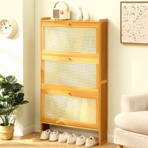 Ultra-thin shoe cabinet household door dump shoe rack large-capacity entrance door simple storage artifact to save space