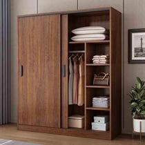 Package installation solid wood wardrobe home bedroom simple wardrobe sliding door assembly clothes cabinet adult storage wardrobe