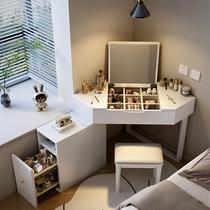 High-end solid wood corner dressing table small apartment corner dressing table storage cabinet integrated bedroom corner triangulation