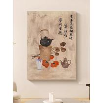 New Chinese-style hanging paintings artistic conception study room decoration paintings ancient stove-cooking tea grand entrance hall living room office tea room
