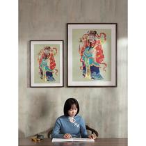 Hanging Painting The new God of Wealth means good living room Chinese background wall decoration sofa to attract wealth and treasure entrance cabinet display painting