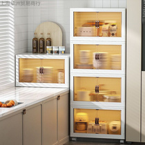Kitchen shelves floor-standing multi-layer storage cabinets with doors multi-functional cabinets dishes and pots sideboard storage cabinets