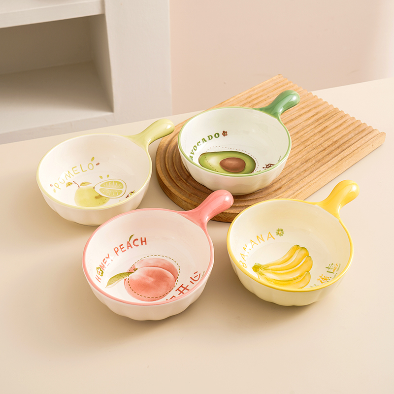 Personal Ceramic Bowl with Handle, Household 2026 New Model, High Aesthetic Bowl, Large Noodle Bowl for Dormitory Use, Suitable for Students Personal Ceramic Bowl with Handle, Household 2026 New Model, High Aesthetic Bowl, Large Noodle Bowl for Dormitory Use, Suitable for Students