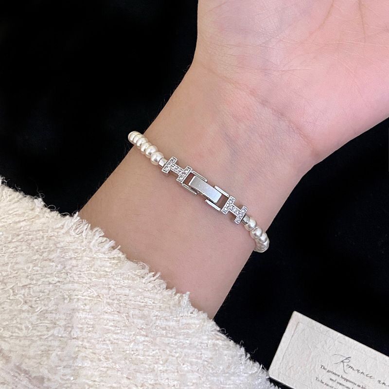 Watch Accessories Parts Small Silver Inlaid Zirconium H Watch Buckle End Clasp Bracelet Necklace Clasp Head Accessories Pearl Chain Watch Accessories Parts Small Silver Inlaid Zirconium H Watch Buckle End Clasp Bracelet Necklace Clasp Head Accessories Pearl Chain