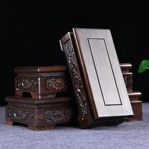 Black sandalwood base solid wood Buddha statue base mahogany carving crafts ornaments stone flower pot base bracket