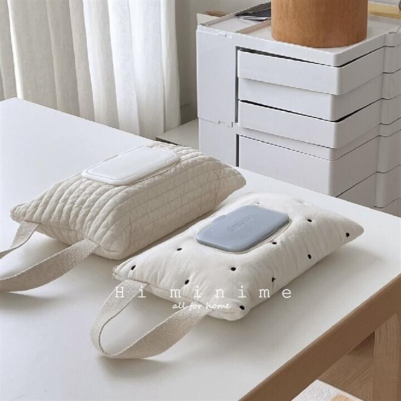 ins Same Style Baby Pull-Out Travel Portable Flip-Top Storage Bag Cotton Tissue Box Wet Wipes Storage Manufacturer