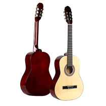Folk guitar 39-inch classical all basswood retro primary color acoustic guitar student practice entry guitar
