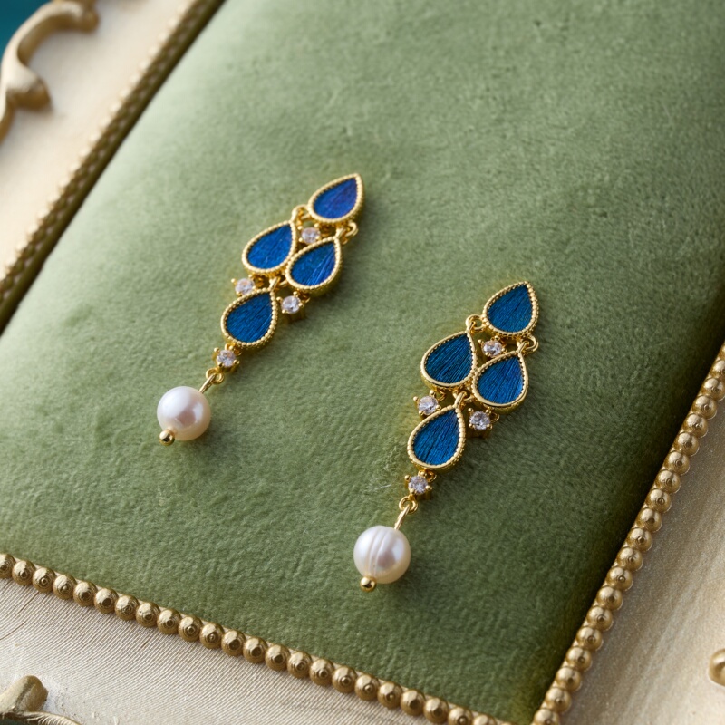 【Real Peacock Feathers】Handmade DIY Jewelry Earrings Ear Accessories Eardrops National Trend Original 2026 Spring/Summer Gift