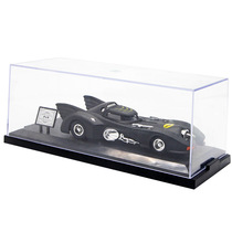 (Transparent Cover Box) New Benzene Dustproof Black Bat Alloy Chariot Pull Back Sound Effect Childrens Racing Car