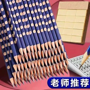 Posture-Correcting Perforated Pencils for First Graders, Triangular Shaft, Not Easy to Break, Lead-Free, Hb for Daily Writing, 2B for Exams, Stationery