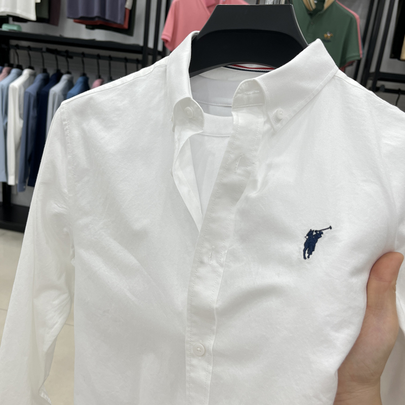 Outlet Brand Discount Polo Shirt Men's Long-Sleeve Spring Summer Autumn Pure Cotton Pony Embroidery Classic Casual Shirt American Style