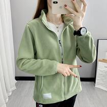 Outdoor fleece jackets for men and women polar fleece autumn and winter thickened warm cardigan coats autumn and winter jackets lining tops