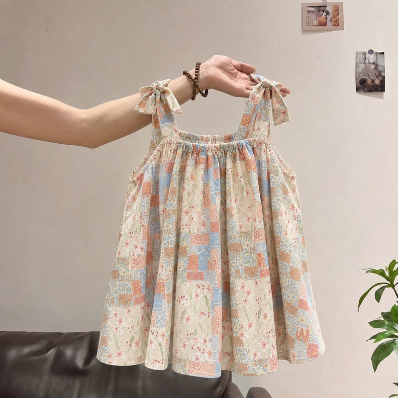 Korean-Style Sweet and Stylish Sleeveless Shirt for Women, Summer 2026 New Model, High-End Tie-Up Design, Slimming and Unique Top