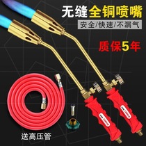 Waterproof flamethrower for burning pig hair liquefied petroleum gas natural gas flamethrower household high-temperature head gun for burning meat