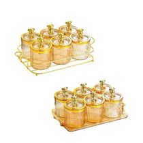 Gold Divided Dried Fruit Dish Serving Container Creative