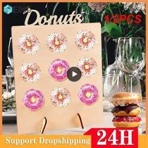 1 2PCS Wooden Donut Wall Rustic Wedding Decoration Table