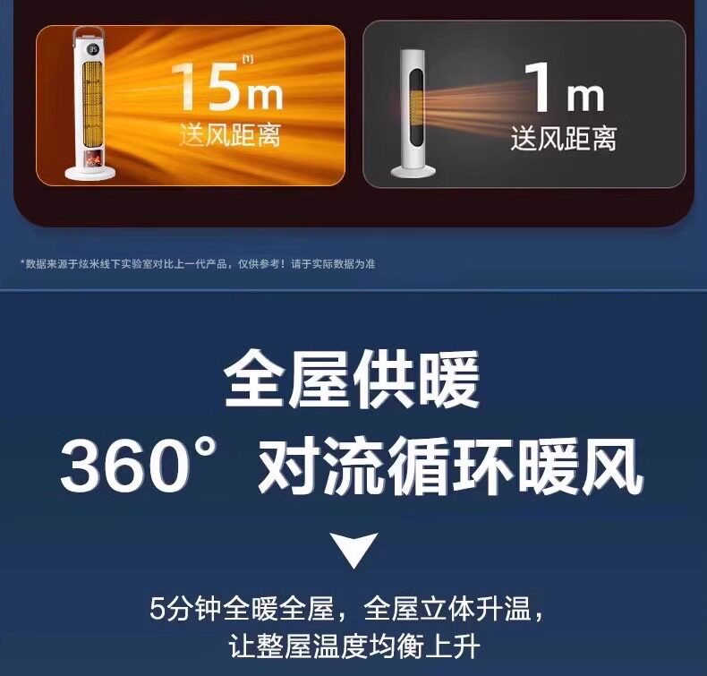Обогреватель 石墨烯取暖器家用大面积暖风机节能省电热暖气小太阳烤火炉神器18 Dazzle m