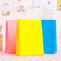 Kraft paper colorful handbags for takeout eco-friendly printed clothing gift paper bags paper bags