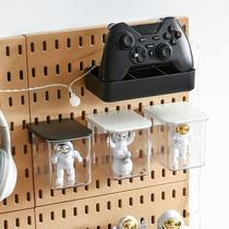 E-sports black upper storage rack hole wall panel book decoration-free display rack display wall-mounted punch room table storage partition surface