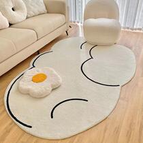 Special-shaped cloud living room carpet coffee table bedroom floor mat wabi-sabi style Nordic home ins carpet