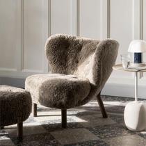 Nordic single sheep sofa chair lamb plush living room leisure chair designer white simple light luxury bedroom lazy chair
