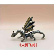 New spot style brass desktop fire wing flying dragon ornaments stationery handpieces handicrafts Forbidden City cultural and creative