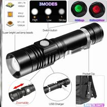 5000LM Led flashlight USB torch Zoomable 18650 Bicycle Light