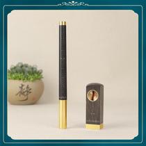 Baby fetal hair commemorative set diy homemade fetal hair pen fetal hair umbilical cord stamp newborn baby full moon gift box