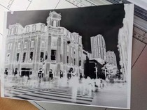 Cyanotype film negative screen printing offset printing front and back negative mask circuit diagram comparison knife line printing set position