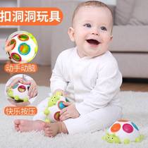 Bite baby toy early education board grasp training 6 months old puzzle touch hole hand buckle 12 baby grasping ball pick-