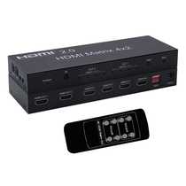 BOWU factory price HDMI matrix 4X2 HDMI 4 in 2 out audio output switcher splitter 4X2 matrix 2 0