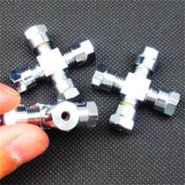 Zhejiang Wenling Fuli gas phase GC9790 9720 gas four-way connector 3mm copper four-way accessories consumables