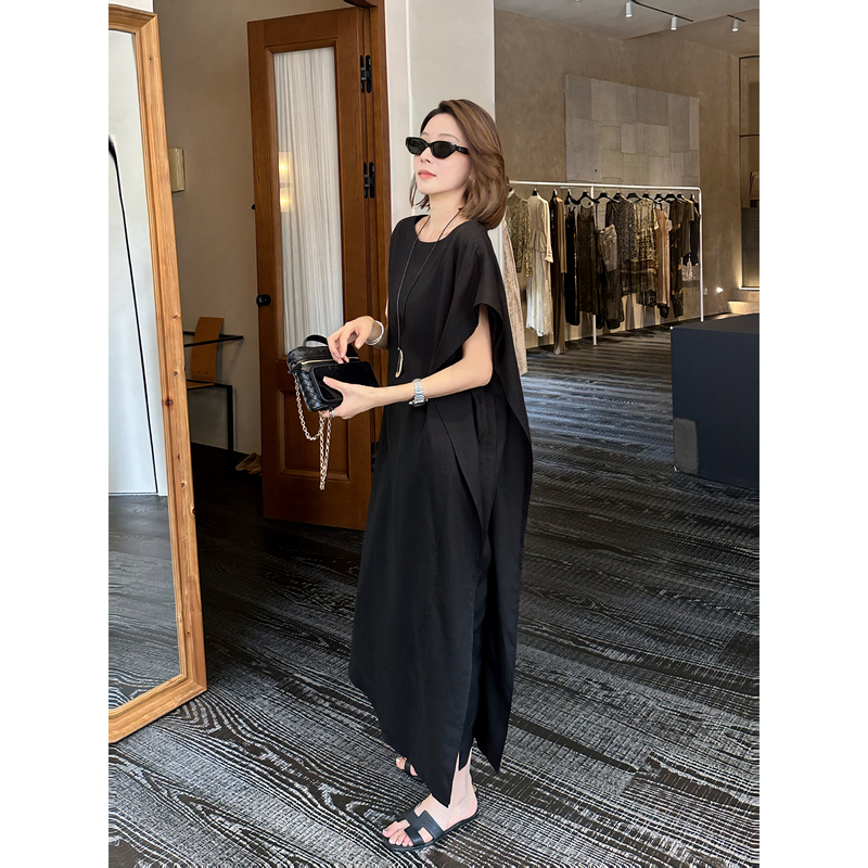 【Boss Zhou】Spend Time Leisurely: Summer New Arrival Elegant Style Niche Irregular Design Yamamoto Dress