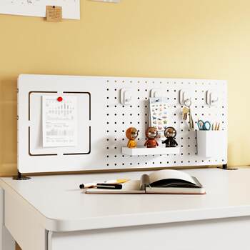 Desktop storage hole plate without hole punching